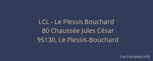 LCL - Le Plessis Bouchard