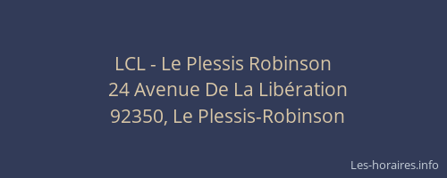 LCL - Le Plessis Robinson