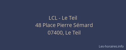 LCL - Le Teil