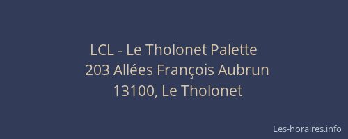 LCL - Le Tholonet Palette