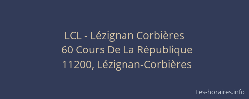 LCL - Lézignan Corbières