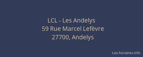 LCL - Les Andelys