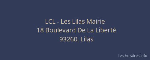 LCL - Les Lilas Mairie