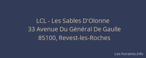 LCL - Les Sables D'Olonne