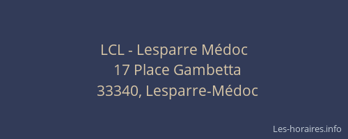 LCL - Lesparre Médoc