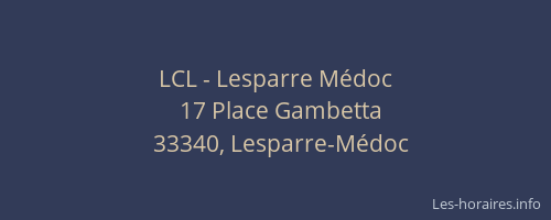 LCL - Lesparre M&eacute;doc
