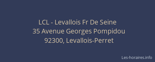 LCL - Levallois Fr De Seine