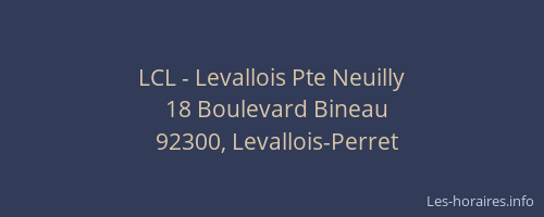 LCL - Levallois Pte Neuilly