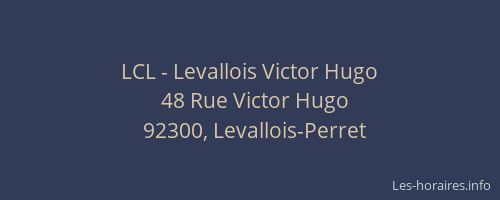 LCL - Levallois Victor Hugo
