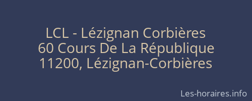 LCL - Lézignan Corbières
