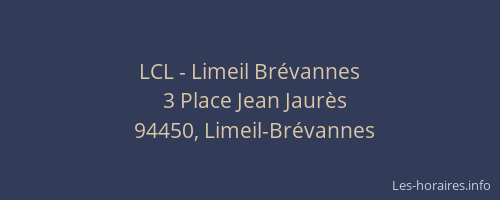 LCL - Limeil Brévannes