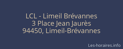 LCL - Limeil Brévannes