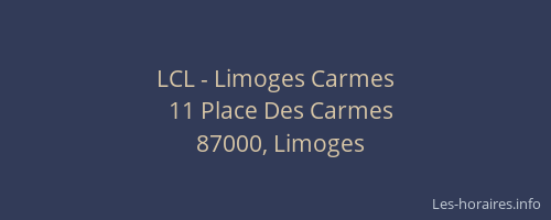 LCL - Limoges Carmes