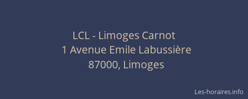 LCL - Limoges Carnot