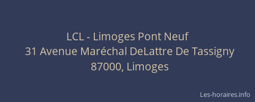 LCL - Limoges Pont Neuf