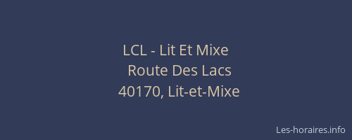 LCL - Lit Et Mixe