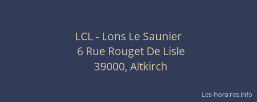 LCL - Lons Le Saunier