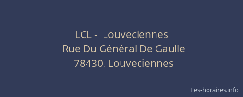 LCL -  Louveciennes