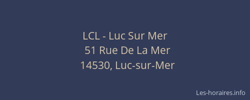 LCL - Luc Sur Mer