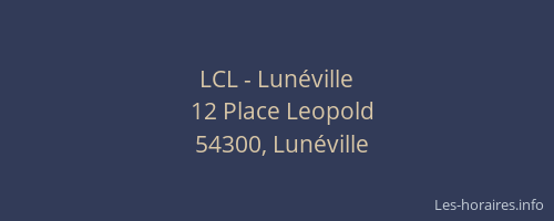 LCL - Lunéville