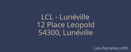 LCL - Lunéville