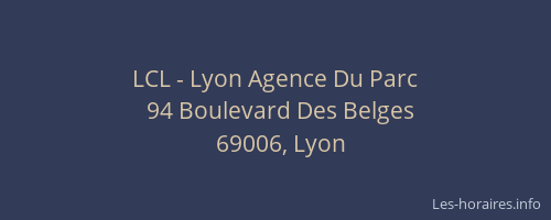 LCL - Lyon Agence Du Parc