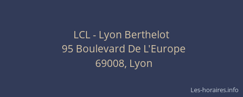 LCL - Lyon Berthelot