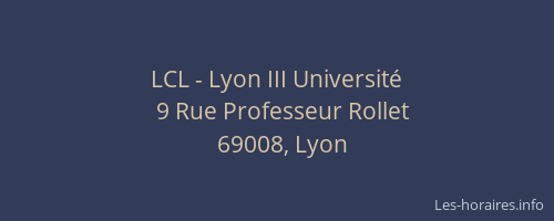 LCL - Lyon III Université