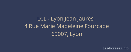 LCL - Lyon Jean Jaurès