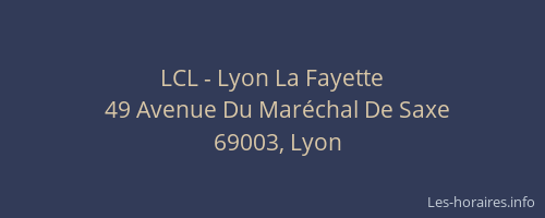 LCL - Lyon La Fayette
