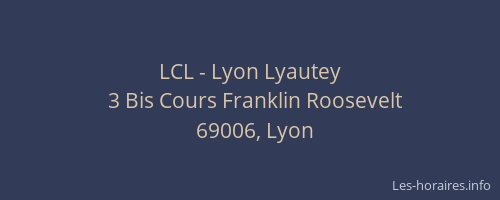 LCL - Lyon Lyautey