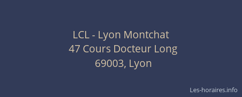 LCL - Lyon Montchat