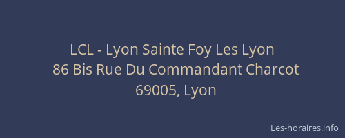 LCL - Lyon Sainte Foy Les Lyon