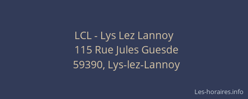 LCL - Lys Lez Lannoy