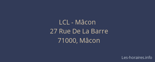 LCL - Mâcon