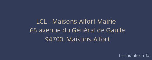LCL - Maisons-Alfort Mairie