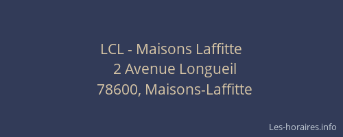 LCL - Maisons Laffitte