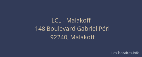 LCL - Malakoff