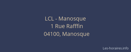 LCL - Manosque