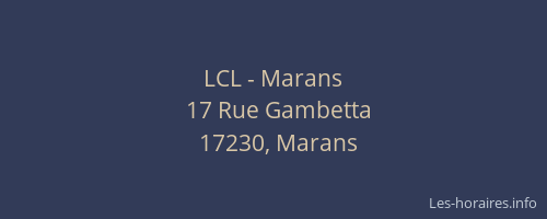 LCL - Marans