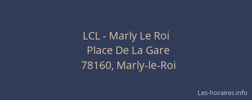 LCL - Marly Le Roi
