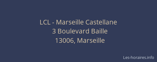 LCL - Marseille Castellane