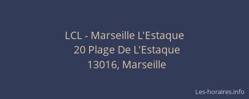 LCL - Marseille L'Estaque