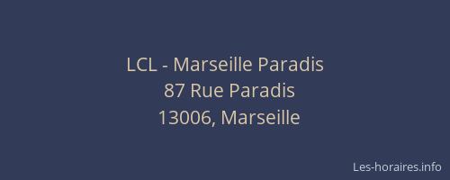 LCL - Marseille Paradis