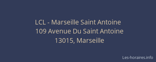 LCL - Marseille Saint Antoine