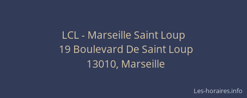LCL - Marseille Saint Loup