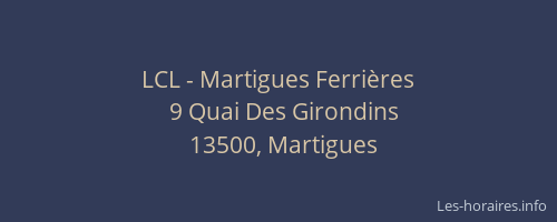 LCL - Martigues Ferrières