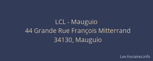 LCL - Mauguio