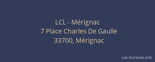 LCL - Mérignac