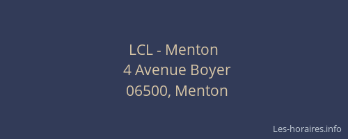 LCL - Menton